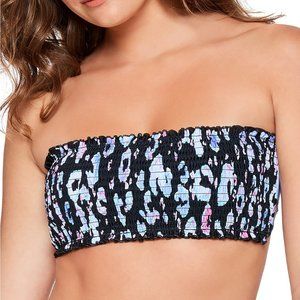 Salt + Cove Animal Instinct Smocked Bandeau Bikini